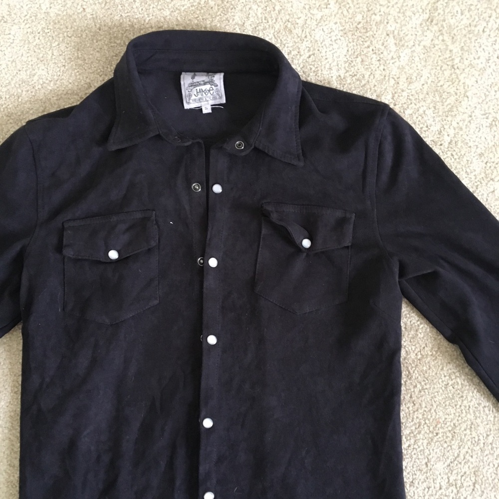 Jade Velvet Button Up